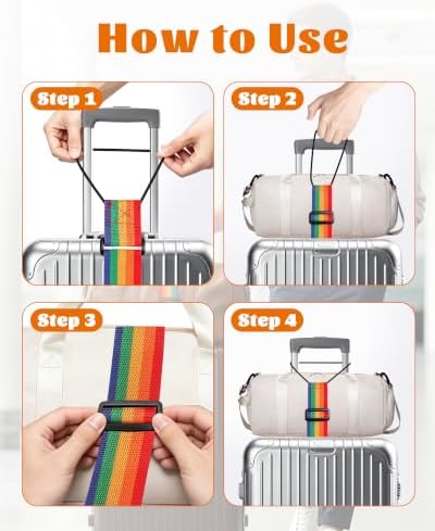 4-Pack Strong Adjustable Luggage Connector Straps - Image 6
