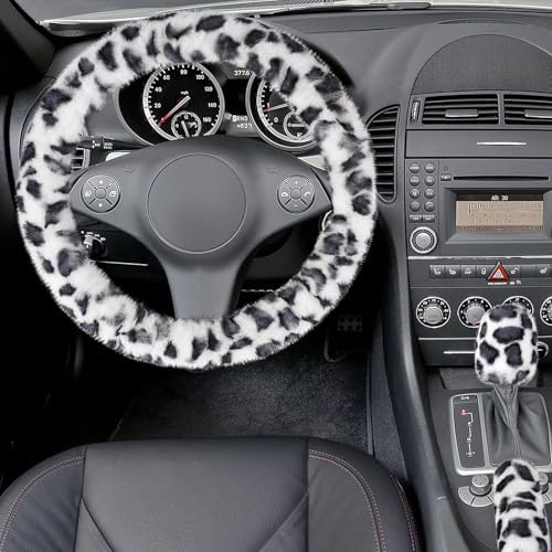 Accmor Fuzzy Car Steering Wheel Cover, Universal Fit Fur Auto Wheel Cover & - Image 4