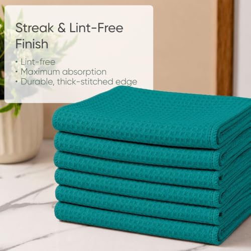 Kitchen Towels - Microfiber Waffle Weave Towels | Absorbent, No Lint, Commercial - Image 4