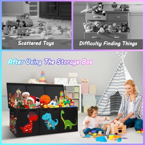 Extra Large Toy Box, Kids Toy Storage Chest - Image 4
