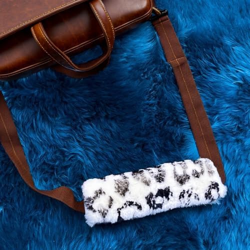 AOGELAN 2 Pack Fluffy Fuzzy Genuine Sheepskin Car Seat Belt Cover Pad, Seatbelt - Image 5