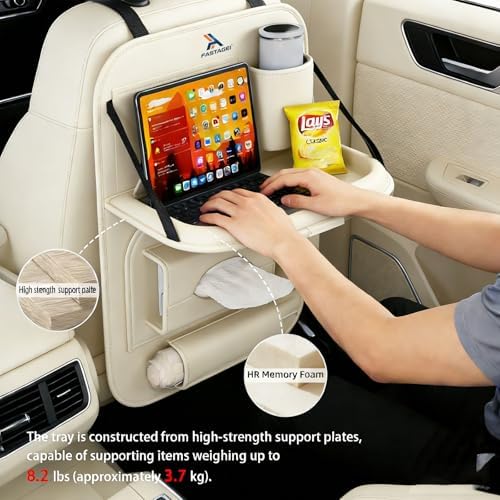 Universal Premium Leather Foldable Car Backseat Organizer - Image 2