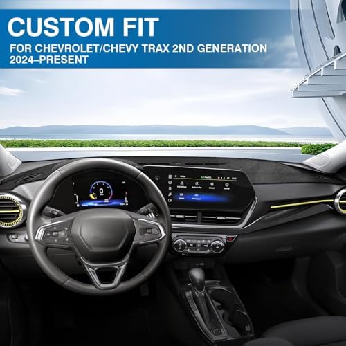KUST Black Dash Cover for Chevrolet/Chevy Trax 2024 2025 2026 Polyester - Image 3