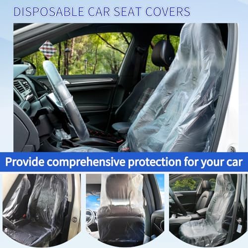 100 PCS Disposable Car Seat Covers, Waterproof Protectors - Image 2