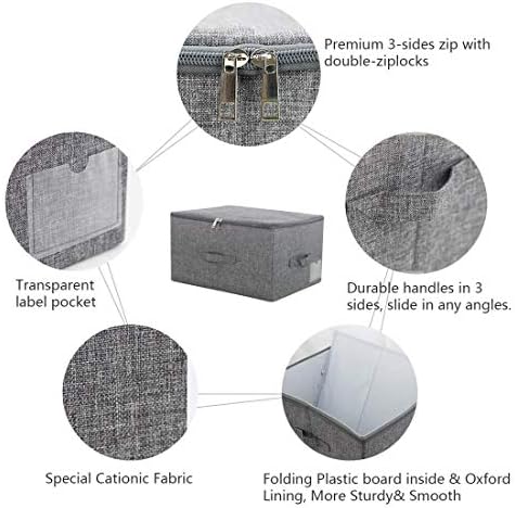 Folding Rigid Storage Baskets for Clothing, Closet Shelf Drawers - Image 3