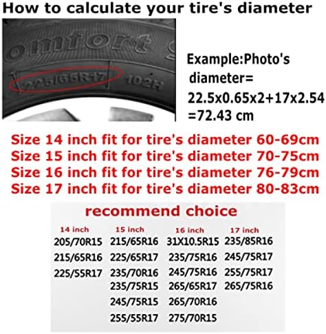Abstract Moon Spare Tire Cover Mountain Tree Waterproof Dust-Proof Universal - Image 3