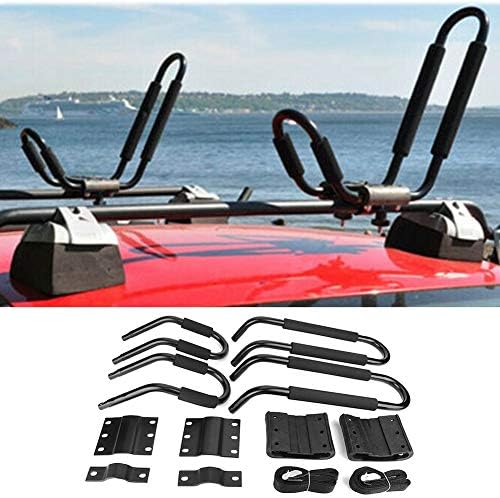 Kayak Carrier Rack Set Heavy Duty J Shape Canoe Boat Surf Ski Roof Top Mount - Image 7