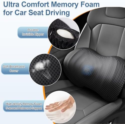 BYMECOST Lumbar Support Pillow for Car, Ergonomic Back Cushion - Image 4