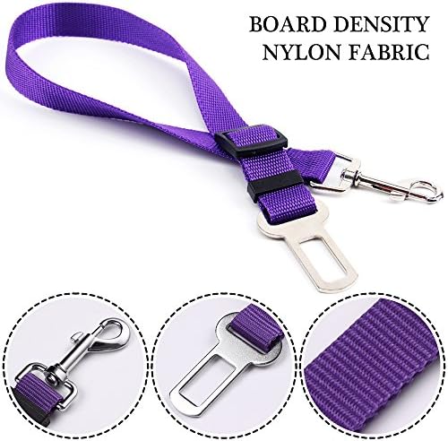 YuCool Dog Seat Belt, 4 Piece Set Dog Car Adjustable Seatbelts - Image 3