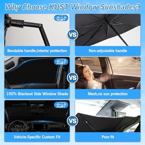 KUST Windshield Sun Shade Umbrella - Image 5