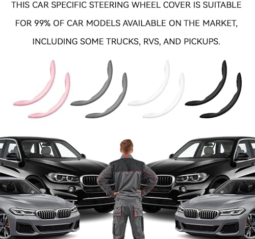2-Piece Steering Wheel Cover, Carbon Fiber Segmented Steering Wheel Protector - Image 6