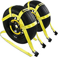 Tow Dolly Basket Straps with Flat Hook 2 Pack Fit 14"-19" Car Tire by Sumpluct