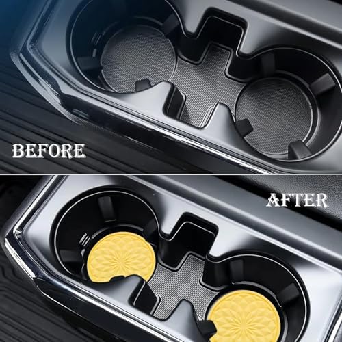 2 Pack Silicone Car Cup Holder Coaster – 2.75 Inch Non-Slip Drink Mat, - Image 7
