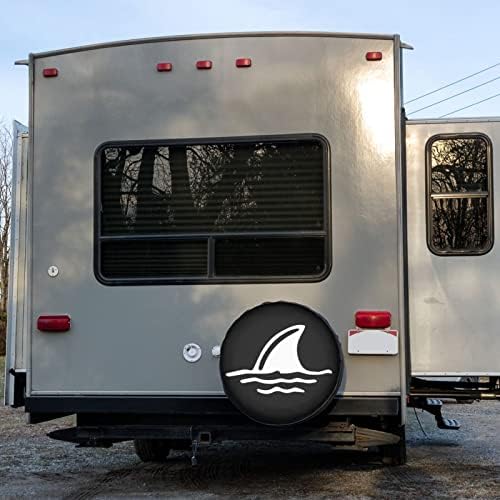 Shark Fin in Water Spare Tire Cover Dust-Proof Wheel Tire Cover Fit Trailer - Image 6