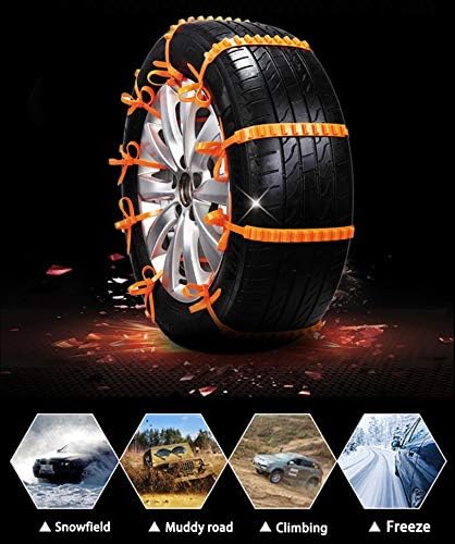12 PCS Snow Chains Car Anti-slip Cable Tie Universal Tire Traction Chain - Image 5