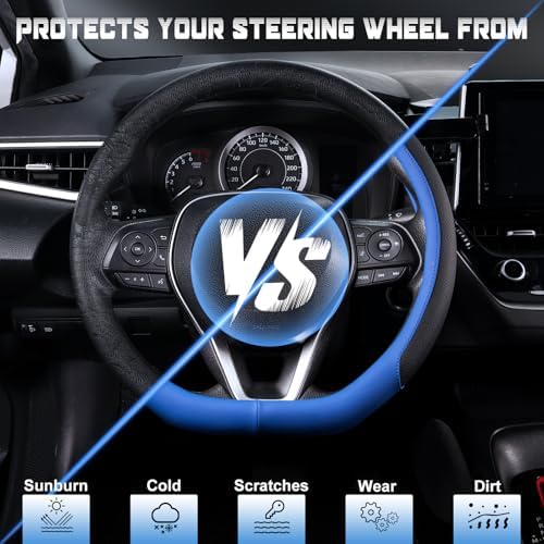 SEG Direct D Shaped Steering Wheel Cover 14.5-15 inch - Image 4