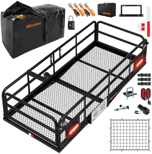 Mockins 66"x30"x14" High Rail Trailer Hitch Cargo Carrier by Mockins