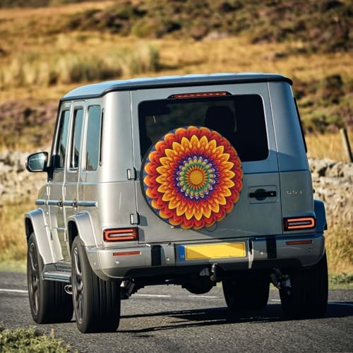 Mandala Spare Tire Cover Weatherproof Universal Wheel Protectors Wheel Covers - Image 7