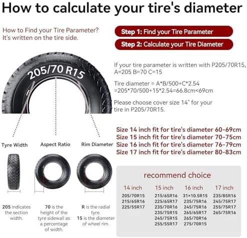 Bear and Mountain Spare Tire Cover Wheel Protectors - Image 2