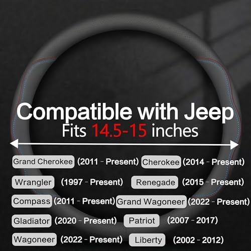 Leather Car Steering Wheel Cover, Breathable Laser-Perforated, Premium Texture - Image 3