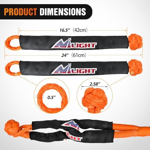 Nilight Kinetic Recovery Tow Rope Kit - Image 2