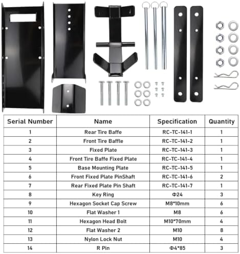 Motorcycle Wheel Trailer Chock for tires from 13" to 17" and 80mm to 230mm - Image 4