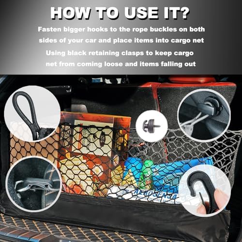 Cargo Net for Subaru Outback Trunk Car Rear Tailgate Netting - Image 5