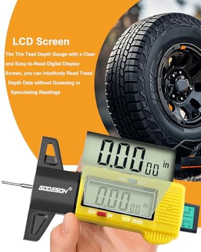 GODESON Yellow Digital Tire Tread Depth Gauge - Image 4