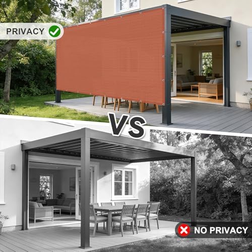 Cool Area Sun Shade Cloth with Grommets, Terra Red - Image 2