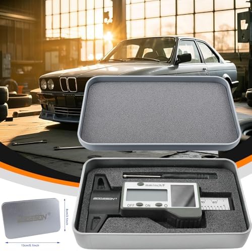 GODESON Digital Tire Tread Depth Gauge -Reads 32NDS, Inch & MM/Solar/Battery - Image 5