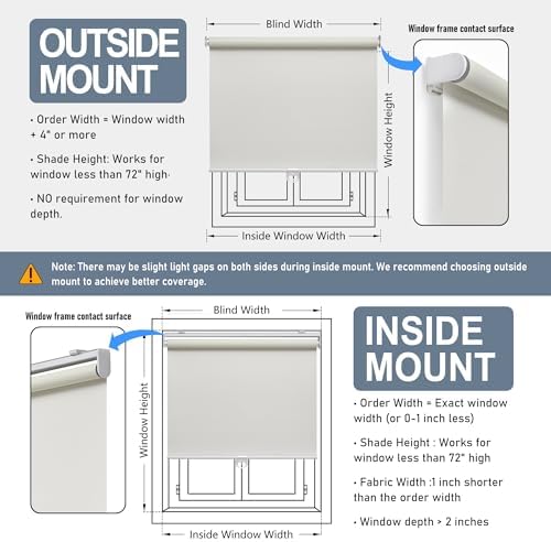 AOSKY Blackout Cordless Roller Shade - Image 6