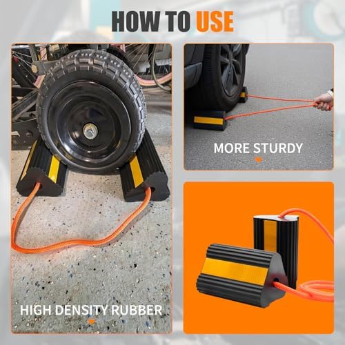 4 Pack Rubber Wheel Chocks for RV Trailer - Image 5