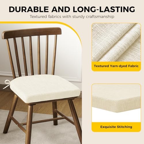 downluxe Indoor Chair Cushions for Dining Chairs, Soft and Comfortable Textured - Image 6