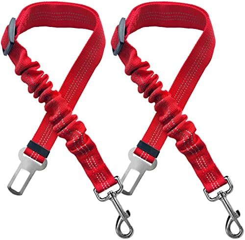 2 Dog Car Harness Seatbelt Seat Belt Leash Travel Accessories Bungee Anti Shock by Yiaizhuo
