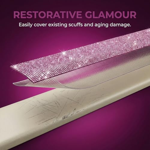2PCS Bling Car Door Sill Protector, Shiny Crystal Rhinestone Door Edge Entry - Image 6