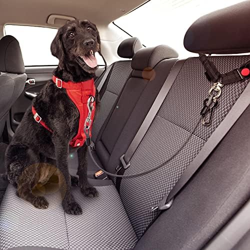 Chew Proof Dog Car Seat Belt, 2 in 1 Steel Cable Dog Car Accessories Headrest - Image 3