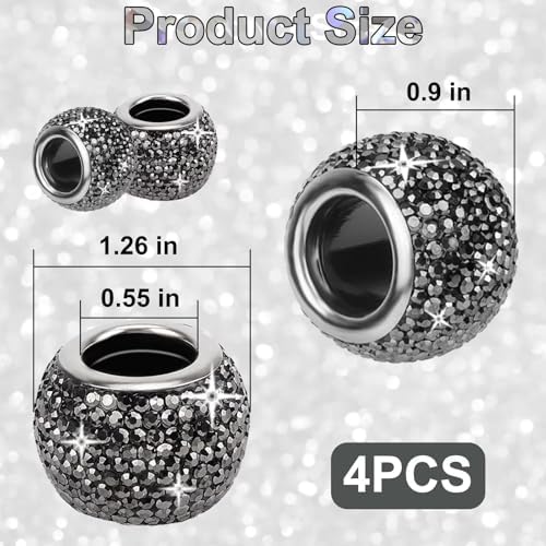 BFXM 4 Pcs Car Headrest Collars, Bling Head Rest Collars Rings Decoration - Image 2