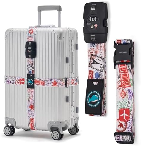 Travelkin Luggage Straps TSA Approved, Suitcase Straps by MoreThanTravel