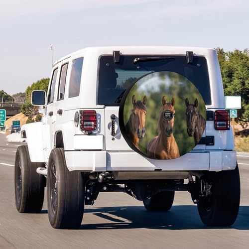 Cloudy Tree Horse Spare Tire Cover - Image 2