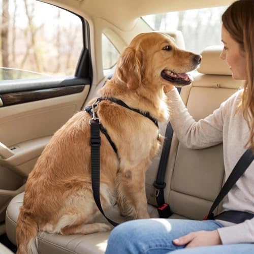 Dog Car Adjustable Seatbelts, 4 Pack Dog Seat Belt - Image 5