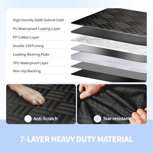 Dog Car Seat Cover for Back Seat, Hard Bottom Backseat Extender - Image 4