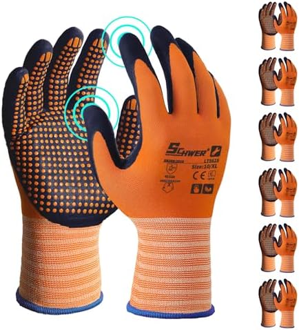 Schwer 6 Pairs Safety Work Gloves by SCHWER