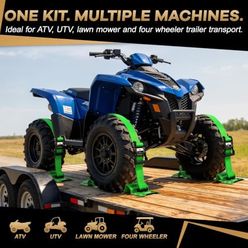 UTV Wheel Chock Tie Down Kit, 4500lb Break Strength - Image 7