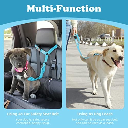 BWOGUE 2 Pack Dog Seat Belt for Car, Headrest Restraint Nylon Safety Straps - Image 6