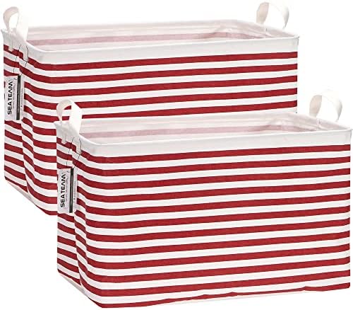 Sea Team Rectangle Open-Top Canvas Storage Basket by SeaTeam