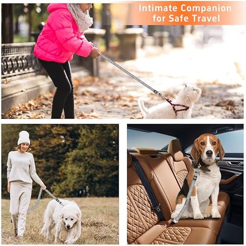Seyezo Dog Car Seat Belt for Car, 2 Piece Set Retractable Dog Car Harness - Image 7
