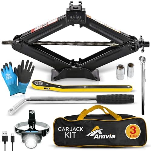 Car Jack Kit 3 Ton Scissor Jack by Unknown