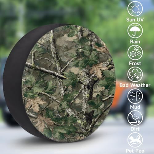 Camouflage Green Spare Tire Cover Dust-Proof Wheel Protector - Image 3