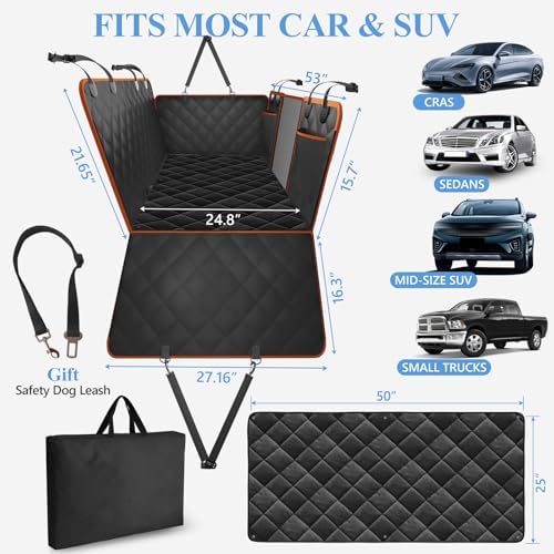 Btefd Back Seat Extender for Dogs, Hard Bottom Car Hammock - Image 5