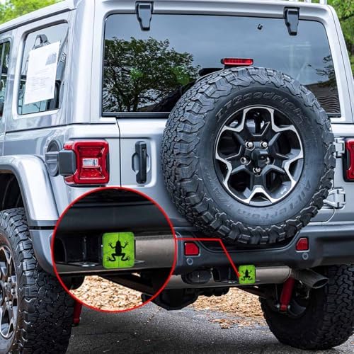 Frog Truck Hitch Covers Cute Frog Shadow Tree Leaf Rubber Trailer Hitch Covers - Image 7